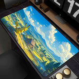 New Kawaii Japan Anime Pikachu Leather Mouse Pad PC Colorful Gamer Cabinet Mousepad Pokemon Keyboard Rug Laptop Gaming Desk Mat