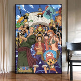 Anime One Piece Monkey D. Luffy Poster Canvas Painting Living Room Bedroom Entrance Cafe Wall Art Painting Room Decor HD Picture