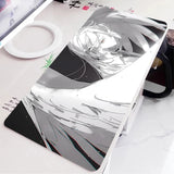 Black and White Anime Girl Table Mat Large Mouse Pad Office Keyboard Edge Locking Desk Mat Gaming Accessories Non-slip Mousepad
