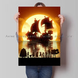Japan Bandai Retro Anime Surrounding One Piece Luffy Art Canvas Painting Posters Print Mural Home Wall Aesthetic Room Decor