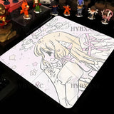 Sleepy Angel Pink Mouse Pad Anime Girl Gaming Keyboard Pads Gaming Accessories Thickened HD Desk mat Lock Edge Rubber Mousepad