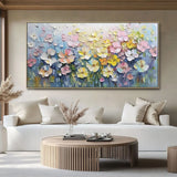Thick Texture Flower Picture Hand Painted Modern Abstract Oil Painting On Canvas Wall Art For Living Room Home Decoration No Frame