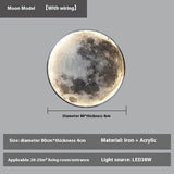 Moon Wall Bedroom Bedside Living Room Background Wall Decorative Lamp