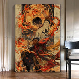 Anime One Piece Luffy Zoro Retro Poster Cafe Bar Fashion Home Wall Art Decorative Wall Painting Printed Canvas Painting