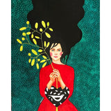 Cool Girl, Oil, Acrylic, Cnavas, Bedroom Wall Art Picture