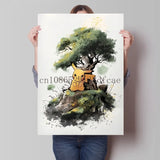 Pokemon Peripherals Pikachu Bulbasaur Squirtle Charmander Canvas Painting Anime Wall Art Prints Living Room Decor Posters