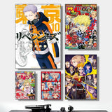 Anime Tokyo R-Revengers Poster Waterproof HD Art Wall Decal Self-Adhesive Print. Aesthetic Home Room Decor for Living Room Bedro