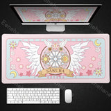 Xxl Sakura Card Anime Mousepad Large Gaming Keyboard Mouse Pad Clow Card Mousemat  Computer Office Tablemat Extended Desk Mat