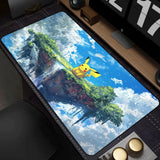 New Kawaii Japan Anime Pikachu Leather Mouse Pad PC Colorful Gamer Cabinet Mousepad Pokemon Keyboard Rug Laptop Gaming Desk Mat