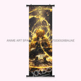 Demon Slayer: Kimetsu No Yaiba Wall Art Canvas Scrolls Pictures Hanging Painting Anime Rengoku Kyoujurou Home Decor Print Poster