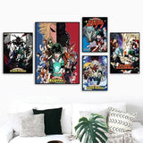 Japanese Anime My-Hero-Academia Poster Cartoon Manga Canvas Painting Wall Art Pictures Home Kids Room Decor Gift