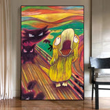 Van Gogh Museum Pokemon Anime Figures Pikachu Watercolor Painting Canvas HD Posters and Abstract Art Murals Picture Home Decor