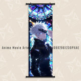 Hot Blooded Anime Jujutsu Kaisen Print Canvas Poster Satoru Gojo Home Decoration Mural Wall Art Scrolls Picture Hanging Painting