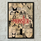 Monster Anime Classic Retro Wall Art, HD Canvas Print Poster, Suitable for Home, Living Room, Room Decoration Painting