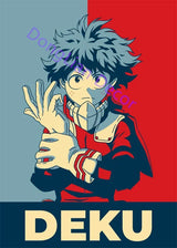Japanese Anime My Hero Academia Wall Decorative Picture for Boy Room Metal Tin Sign Home Decor Wall Art Cafe Quality Posters
