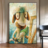 Van Gogh Museum Pokemon Anime Figures Pikachu Watercolor Painting Canvas HD Posters and Abstract Art Murals Picture Home Decor