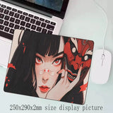 Mask anime girl Mouse Pad Large Computer Office Game Table Mats XXL Rubber Anti-slip Gaming Keyboard Mousepads Long Desk Pads