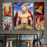 Anime M-My Hero Academia H-Hawks Poster Art With Prints Home Bedroom Living Room Decoration Gift