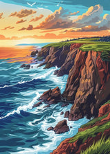 Sea Summer Landscape Bar Anime Wall Art Poster Blue Cabin Beach Forest Canvas Painting Print Picture Living Room Modern Decor