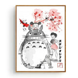 Totoro Cartoon Movie Hayao Miyazaki Anime Poster Canvas Painting Prints Nordic Wall Art Pictures Living Room Office Home Decor