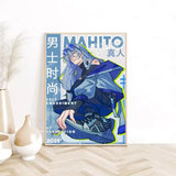 1pc Anime J-Jujutsu K-Kaisen M-Mahito Poster Sticky Wall Art Printing Waterproof Home Living Bed Room Aesthetic Decor
