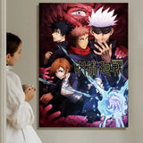 Dark Fantasy Anime J-Jujutsu K-Kaisen Painting Calligraphy HD Waterproof Canvas Art: Aesthetic Wall Decor Home,Bar & More