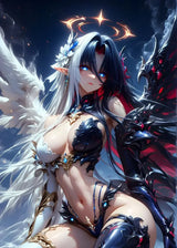 Fantasy Art Sexy Cartoon Animal Roleplay Anime Girl Dark Demon Witch Abstract Poster Canvas Painting Wall Art Picture Home De