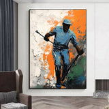 Handmade Oil Painting Canvas Wall Art Decoration Ice Hockey Sports Boys Picture For Boy Girl Club Decoration Gifts Decor No Framed