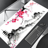 Sakura Computer Keyboard Mat Deskmat Cute Mouse Pad Rubber Anti slip Gaming Mousepad Anime Laptop Accessories Desk Mats 90x40cm