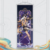 Xiao Yelan Kazuha Hutao Genshin Impact Scroll Canvas Wall Hanging Painting Home Decor Anime Poster Wall Art Room Decoration