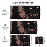 Mask anime girl Mouse Pad Large Computer Office Game Table Mats XXL Rubber Anti-slip Gaming Keyboard Mousepads Long Desk Pads