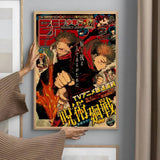 Japanese Anime J-Jujutsu K-Kaisen Poster Sticky Wall Art Printing Waterproof Home Living Bed Room Bar Aesthetic Decor