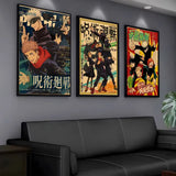 Japanese Anime J-Jujutsu K-Kaisen Poster Sticky Wall Art Printing Waterproof Home Living Bed Room Bar Aesthetic Decor