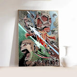 Popular Japanese Anime Attack on Titan Poster Wall Art for Picture Coffee House Bar Living Room Home Wall Decor Canvas Painting