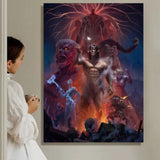 A-A-Attack On T-T-Titan S-s-Season Anime Painting Calligraphy HD Waterproof Canvas Poster Art: Aesthetic Wall Decor Home