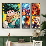 1PC My Hero Academia Anime Poster Self-adhesive Art Waterproof Paper Sticker Coffee House Bar Room Wall Decor