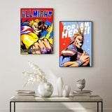 My H-hero A-academia all might anime Poster Versatile HD Waterproof Wall Art Self-Adhesive Decor for Any Space Ideal Gift