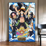 Anime One Piece Monkey D. Luffy Poster Canvas Painting Living Room Bedroom Entrance Cafe Wall Art Painting Room Decor HD Picture