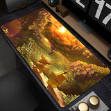 Mouse Pad Kawaii Flower Pattern XXL Keyboard Rug Laptop Japan Anime P-pokemonS Mousepad PC Cute E-eevee Gamer Cabinet Desk Mat