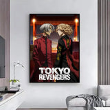 action anime Tokyo Revengers Poster HD Self-Adhesive Waterproof Wall Art Easy to Apply Multi-Scene Decor