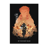 Anime Demon Slayer Canvas Poster Tanjiro Nezuko Home Wall Art Painting Print Pictures Kids Bedroom Living Room Decor Mural Gifts