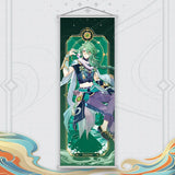 Xiao Yelan Kazuha Hutao Genshin Impact Scroll Canvas Wall Hanging Painting Home Decor Anime Poster Wall Art Room Decoration