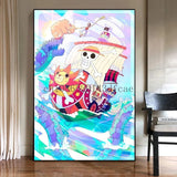 Anime Ship One Cartoon One Piece Poster Print Canvas Painting Wall Art Mural Suitable for Cafe Home Wall Decoration Picture Gift