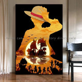 Anime Luffy Poster Printing Canvas Painting Home Living Room Suitable for Bedroom Bar Cafe Entrance Art Wall Painting Decoration