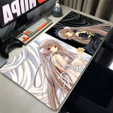 C-Chobits Chii Anime Girl Desk Mat Computer Office Extended Mouse Pad Laptop Rubber Non-slip Large Mousepad Gamer Cabinet Carpet