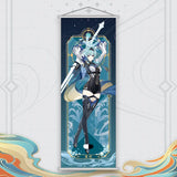 Xiao Yelan Kazuha Hutao Genshin Impact Scroll Canvas Wall Hanging Painting Home Decor Anime Poster Wall Art Room Decoration