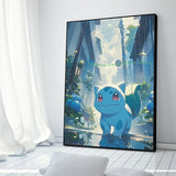 Anime Figures Hd Charizard Bulbasaur Squirtle Charmander Artwork Poster Canvas Painting Wall Art Home Room Decor