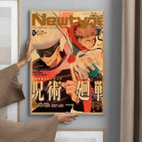 Japanese Anime J-Jujutsu K-Kaisen Poster Sticky Wall Art Printing Waterproof Home Living Bed Room Bar Aesthetic Decor