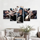 Anime Jujutsu Kaisen Character 5PCS Home Decor Canvas Paintings Pictures Wall Art Printed Poster No Frame Artwork Living Room