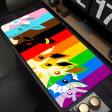 Mouse Pad Kawaii Flower Pattern XXL Keyboard Rug Laptop Japan Anime P-pokemonS Mousepad PC Cute E-eevee Gamer Cabinet Desk Mat